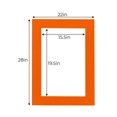 thumbnail image 3 of Dark Orange Acid Free 22x28 Picture Frame Mats with White Core Bevel Cut for 16x20 Pictures - Fits, 3 of 3