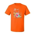 thumbnail image 2 of Cute Hearts and Flowers Blessed Inspirational/Christian Men's Graphic T-Shirt, Orange, Large, 2 of 3