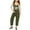 Army Green, variant on Huowey Girls Summer Print V Neck Sleeveless Romper Loose Fit Casual Jumpsuit with Pockets for Teens and Juniors Lightweight and Comfortable
