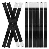 ROSENICE Black Paper Napkin Rings 100Pcs Self Adhesive Disposable Silverware Wrappers for Elegant Table Setup