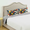 thumbnail image 3 of Yayeee Pillowcase King Size Set of 2 Satin Wrinkle Resistant Pillow Case, Red Geometric, 3 of 8