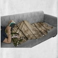 thumbnail image 6 of Rustic Wood Soft Flannel Fleece Throw Blanket, Composition with Fallen Petals Nature Elements, Cozy Plush for Indoor and Outdoor Use, 50" x 70", Sand Brown Rose, by Ambesonne, 6 of 6
