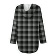 thumbnail image 4 of Ashirexll Hoodies for Women, Oversized Hoodies for Women, Fashion Ladies Plaid Hooded Sweatshirts Long Sleeve Hoodies for Fall, 4 of 5