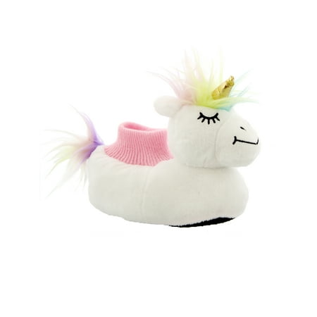 

Yankee Toy Box Plush Magical Unicorn Toddler Girls Sock Top Slippers 84009