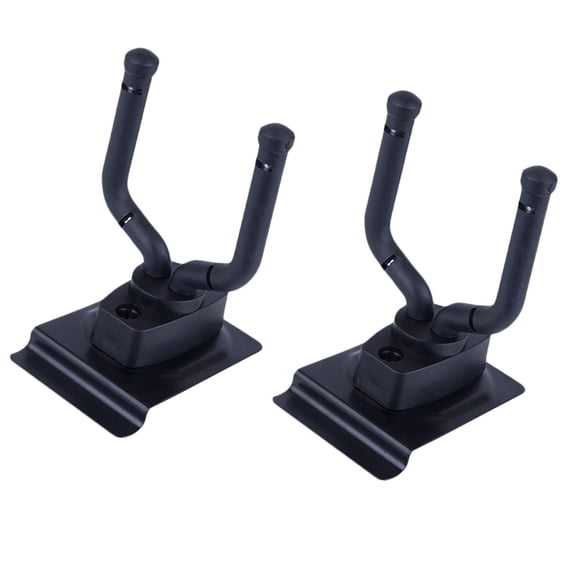 Durable Plastic Guitar Wall Hooks with Strong Bearing for Multiple Instruments Space Saving Black
