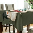 thumbnail image 5 of Yayeee Tablecloths 60" x 120" Rectangle Wrinkle Resistant Party Table Cover, Beige Snowmen, 5 of 8