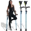Ergobaum 7G by Ergoactives. 1 Pair (2 Units) of Ergonomic Forearm Crutches - Adult 5' - 6'6'' Adjustable, Foldable, Ergonomic, Shock Absorbers (Blue)