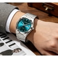 thumbnail image 3 of LAATIKUI Reloj de Cuarzo para Hombre Impermeable Casual de Negocios de Lujo para Regalo, 3 of 7