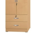 thumbnail image 5 of Pemberly Row Wood 2-Door Wardrobe Armoire with 2-Drawers in Maple, 5 of 5