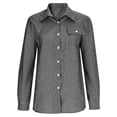 thumbnail image 3 of Ixbnca Striped Button down Shirts for Women Long Sleeve Collared Business Office Work Dressy Blouses, 3 of 6
