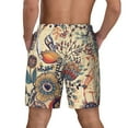 thumbnail image 4 of Haiem Floral With Birds And Fantasy Flowers Mens Swim Trunks with Compression Liner 2 in 1 Swimming Shorts Stretch Swimwear Quick Dry,Board Shorts-3X-Large, 4 of 9