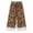 Brown*, variant on Women's Cropped Pants Wide Leg Drawstring Elastic Waist Leopard Graphic Lace Hem Texture Casual Trousers, Brown