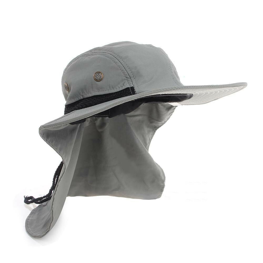 Boonie Hat Brim Ear Neck Cover Sun Flap Cap Hunting Fishing Hiking Bucket Cap 
