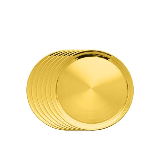 Majestic High Grade Stainless Steel Full Plate With Gold PVD Coating - Set Of 6 Pieces