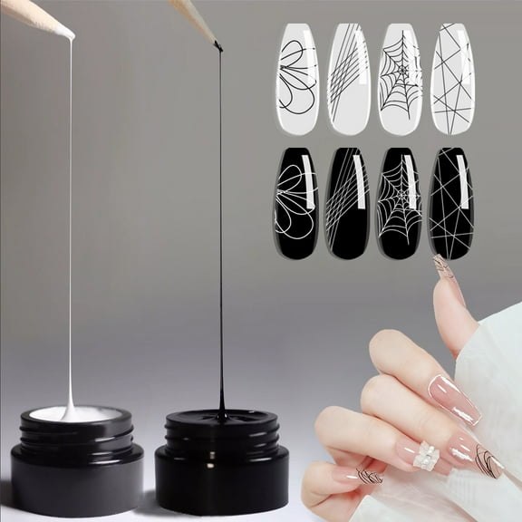 Spider Gel For Nails Elastic Gel Paint For Nails Art Line Silver Gold Line Gel Polish For Home Salon DIY Gel Design Nail Art