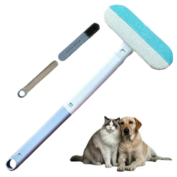 Clearance! Haidf 4 in 1 Pet Hair Removal Tool, Reusable Pet Hair Remover, Multi-functional Dog and Cat Hair Remover for Carpets, Couch, Bed, Clothes, Car, and Furniture, Pet Brush, 17.3 Inch, Blue