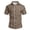#02 Brown 【Mix & Match: Essential Colors in Stock】, variant on Men's Summer Striped Flannel Collar Short Sleeve Button Up Shirt Casual Beach Shirt Tops for Vacation Golf Fishing Loose Fit Modern Fashion Essential | AESTIVO,Black L