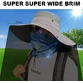 thumbnail image 2 of Super Wide Brim Sun Hat Men Women Fishing Bucket Hat Safari Cowboy Hat, 2 of 7