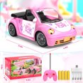 thumbnail image 3 of Flooyes Remote Control Car for Girls, Pink RC Car, 2.4Ghz RC Convertible with Rechargeable Battery, Birthday Gifts Toy for 3 4 5 6 7 8 Years Old Girls Boys, 3 of 6