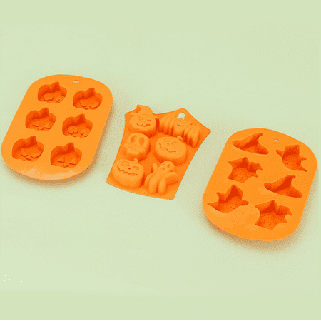 

3 Pcs Silicone DIY Baking Mold Halloween Ghost Pumpkin Cake Biscuit Mould Tools
