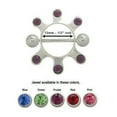 thumbnail image 1 of Nipple Barbell Shield Silver Surgical Steel With CZ Jewels - 6 Colors Available, 1 of 1