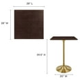thumbnail image 5 of Modway Lippa 28" Square Wood Grain Bar Table in Gold Cherry Walnut, 5 of 7