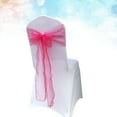 thumbnail image 3 of Worgeous Rosy Organza Chair Ribbon for Decoration Bow Sash Perfect for Wedding Party Banquet 10 Pieces, 3 of 8