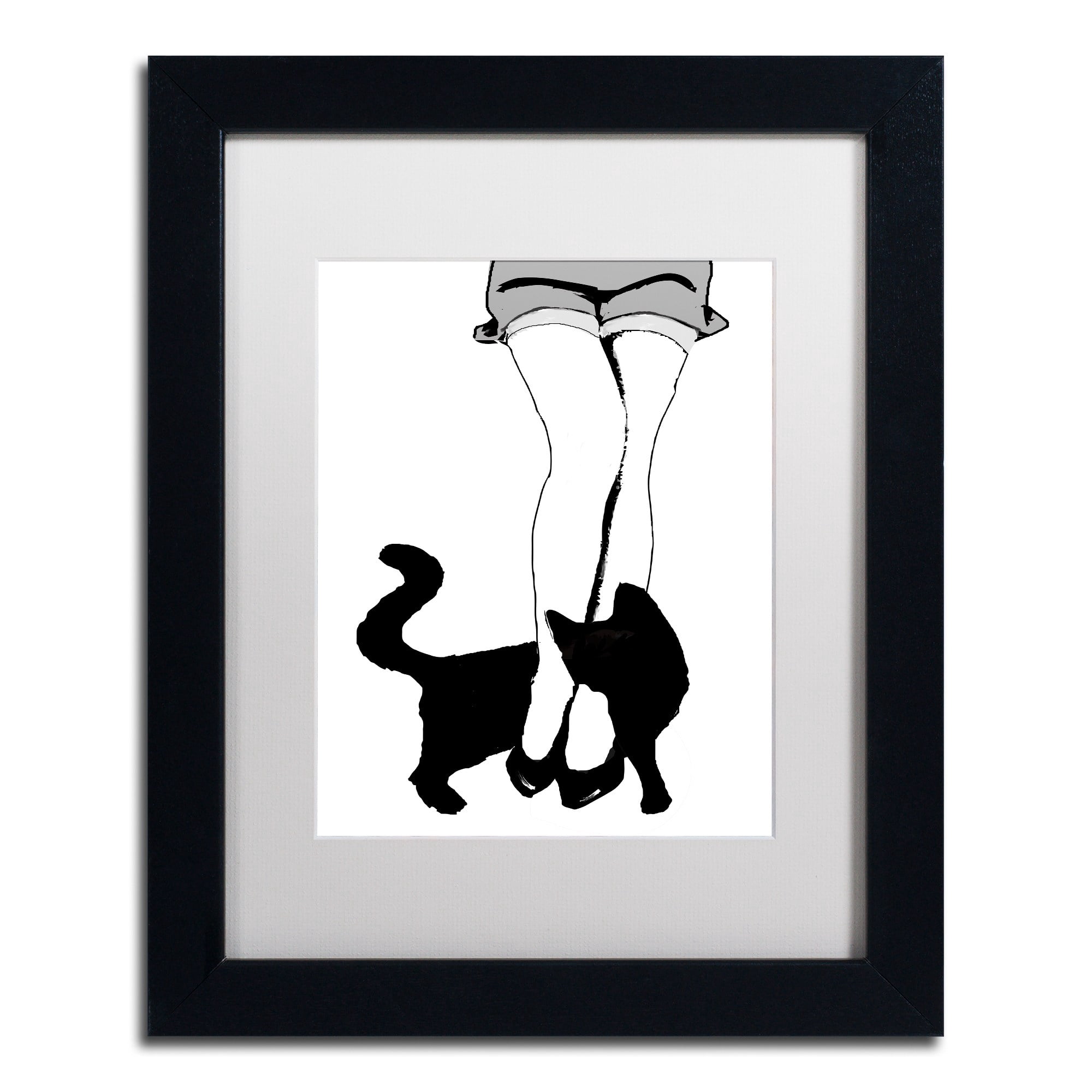 "Black Cat" Canvas Art by Color Bakery White Matte, Black Frame
