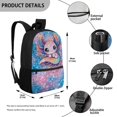thumbnail image 4 of Jeiento Axolotl 17 Inch School Backpack Set of 5 Lightweight Breathable Girls School Bag with Lunch Bag, Pencil Case and Bookmarks Cute Kids Backpack for 9-12 Years Old, 4 of 8
