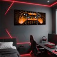 thumbnail image 2 of Manfei Orange Gamepad Canvas Wall Art Set of 3, Game Gaming Gamer Framed Wall Art for Bedroom, Geometric Hexagon Wall Decor for Kitchen, Stylish Living Room Decorative, 2 of 6