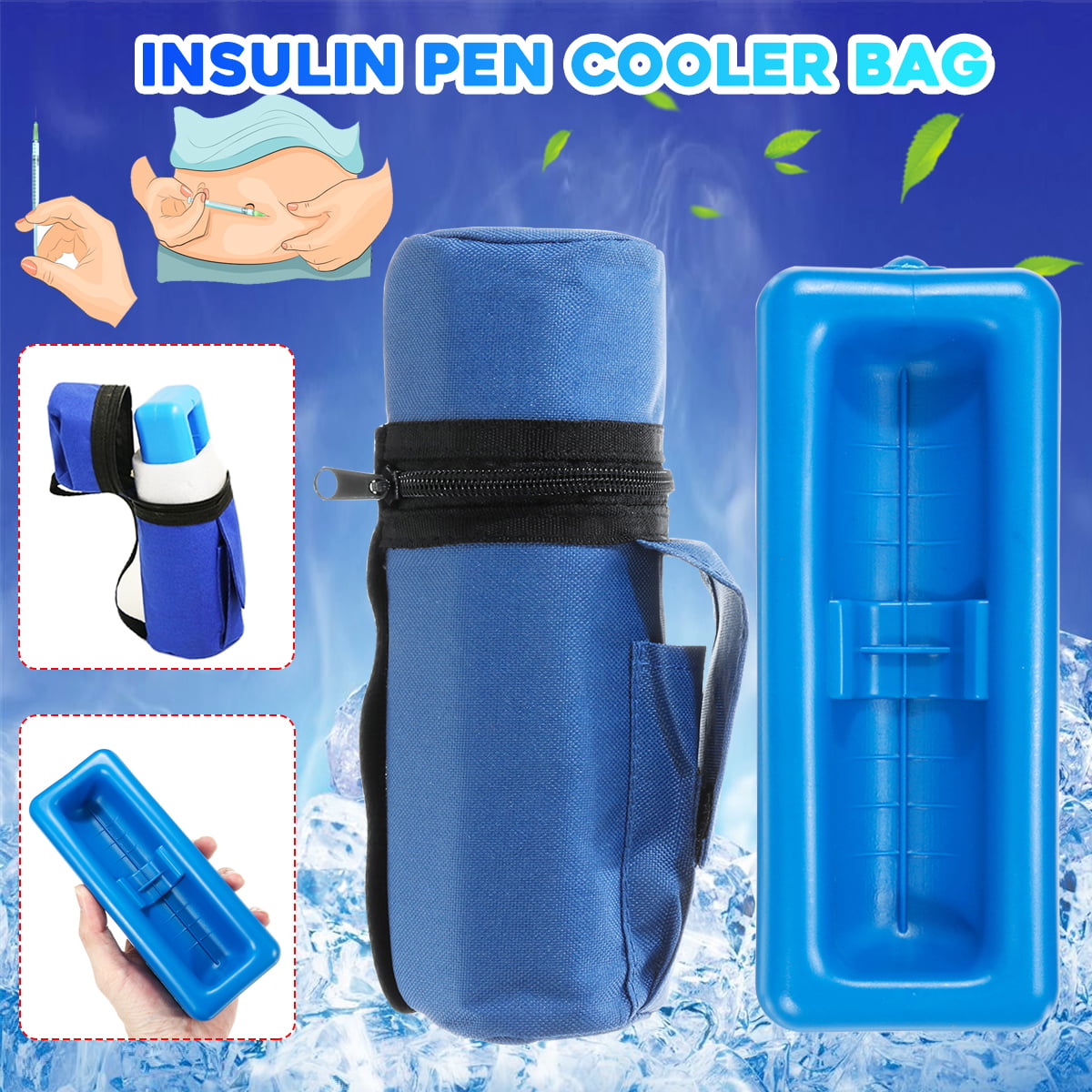 Outer Woods Insulated Insulin Cooler Bag wth Glucometer Slot