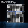 thumbnail image 6 of Black Grey Kitchen Curtains Dark Grey Window Curtains Valance and Tier Set of 3, White Modern Rod Pocket Short Tier Curtain for Bathroom, Abstract Small Modern Small Kitchen Decor 52" x 24", 6 of 6