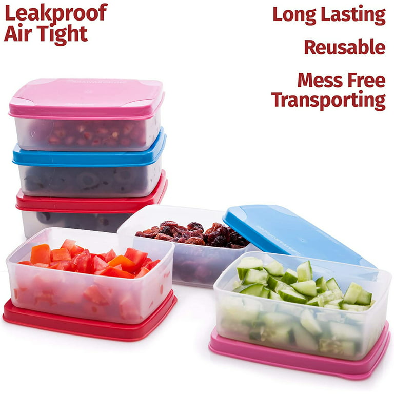 Signora Ware Reusable Airtight Food Prep Storage Containers with Lids, Set of 8 1.3-oz Multi Color, Size: 1.3 oz