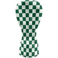 thumbnail image 2 of Golf Head Covers for Woods and Driver Fairway Hybrid Funny PU Leather Golf Club Head Covers for Women Men Golf Accessories for Halloween Christmas Birthday Present,Deep Green Checkered, 2 of 6