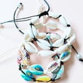 thumbnail image 2 of Xiao Hua Tobilleras tejidas con conchas para mujer, estilo bohemio, para playa, fiesta (estilo K), 2 of 5
