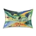 thumbnail image 7 of Yayeee Pillowcase Standard Size Set of 2 Satin Wrinkle Resistant Pillow Case, Art Field, 7 of 7
