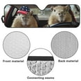 thumbnail image 6 of Uorisanigo Windshield Sun Shade Foldable Capybara Printed Front Window Shade Compatible with Jeep Wrangler TJ JK JL & Gladiator JT Auto Sun Heat Shield Windshied Sunshade Block UV Rays, 1Pc, 6 of 7
