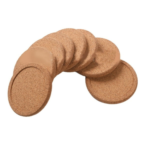 5Pcs Non-Slip Cork Coasters Natural Wooden Round Coffee Cup Mat Pot Drink Tea Pad YIWEI