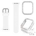 thumbnail image 2 of Compatible for Apple Watch Series 11 10 Band 46mm 42mm 40mm  with Bumper, Bling Glitter Women Silicone Soft Comfortable Strap for iWatch Band 46mm 44mm 42mm 40mm 38mm, 2 of 4