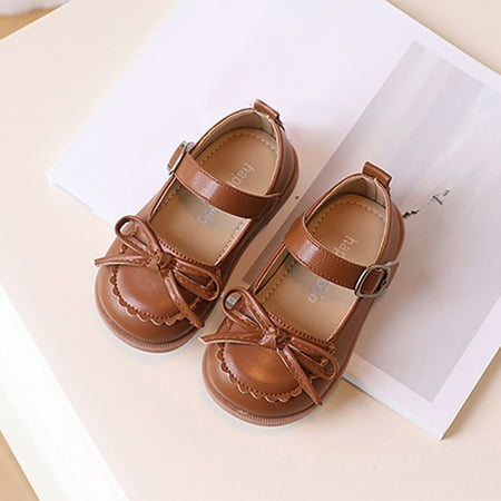 

Cathalem Size 6 Girls Toddler Shoes Fashion Four Seasons Children Casual Shoes Girls Leather Shoes Flat Bottom Girl Boots Size 11 Brown 6 Years