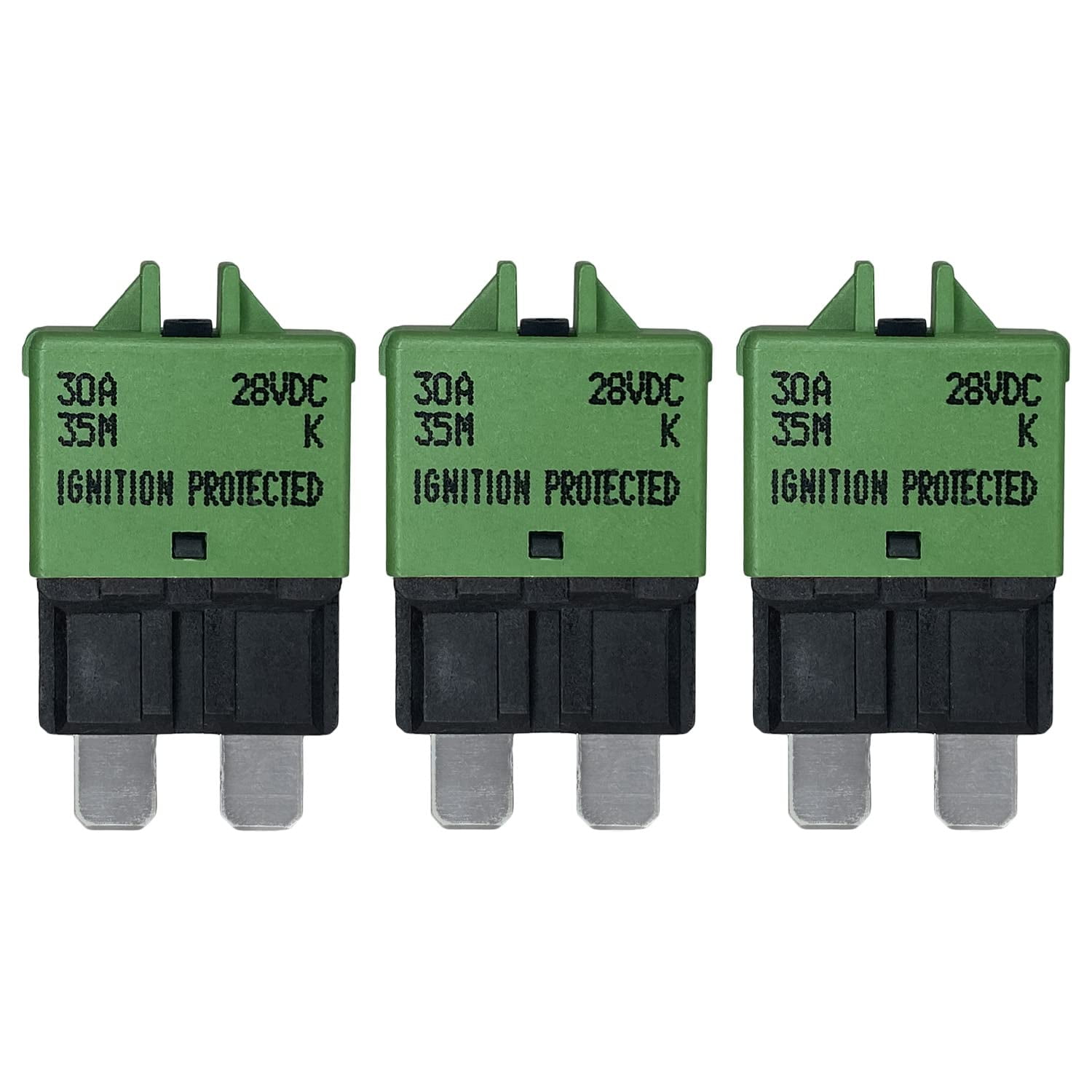 Manual Reset ATC/ATO 30 Amp Circuit Breaker Fuse for Automotive Marine Boat Car Truck RV Audio