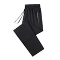 thumbnail image 3 of Migroa Mens Athletic Sweatpants with Zipper Pockets Men's Lightweight Hiking Pants Workout Gym Joggers Pants for Men Running Jogging Pants Black L, 3 of 5