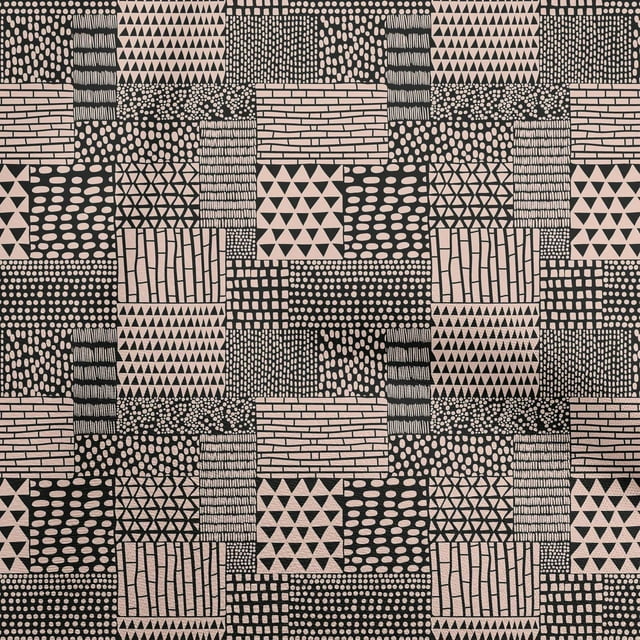 oneOone Rayon Medium Pink Fabric Geometrical Craft Projects Decor Fabric Printed By The Yard 56 Inch Wide