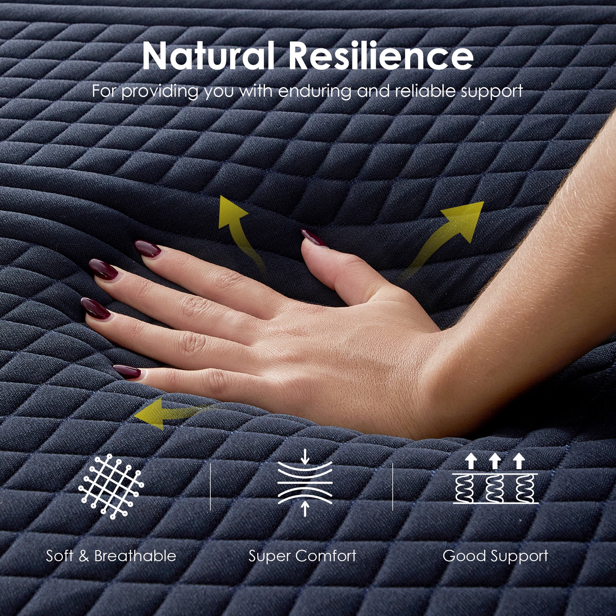 King Mattress, Holaki 14" King Gel Memory Foam with Bamboo Charcoal Silicone Mattress in a Box, Medium Firm, CertiPUR-US