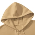 thumbnail image 4 of Usloyux Women's Plus Size 2 Piece Set V Neck Long Sleeve Hoodie and Elastic Waist Pants Casual Matching Outfits Solid Lounge Tracksuit, Khaki M, 4 of 8