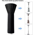 thumbnail image 5 of Waterproof Patio Heater Covers with Zipper, Round Outdoor Heater Covers (H89 x D33 x 19in, Black), 5 of 5