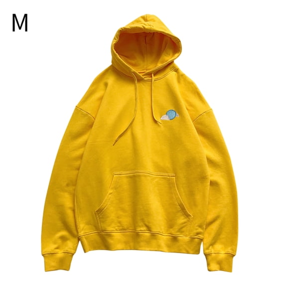 Primavera sudadera con capucha impresa hombres mujeres suéter con capucha abrigo pareja top, amarillo, m kenally AP001403-14B