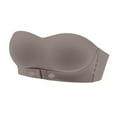 thumbnail image 3 of Lixiuxyad Bras Sports Women's Comfortable Strapless Gathering Non Wrapping Chest Glare Bra Back Front Button And Traceless Bra, 3 of 4