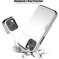 thumbnail image 3 of KOMI for iPhone 13 Mini Case with Card Holder[Store 5 Cards] Dual Layer Heavy Duty Shockproof Wallet Case with Hidden Card Slot Large Storage Case for iPhone 13 Mini (White), 3 of 5