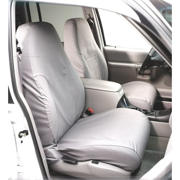 Covercraft SeatSaver Second Row Custom Fit Seat Cover for Select Toyota Tacoma Models - Polycotton (Grey) Fits select: 2013 TOYOTA TACOMA DOUBLE CAB, 2012 TOYOTA TACOMA ACCESS CAB